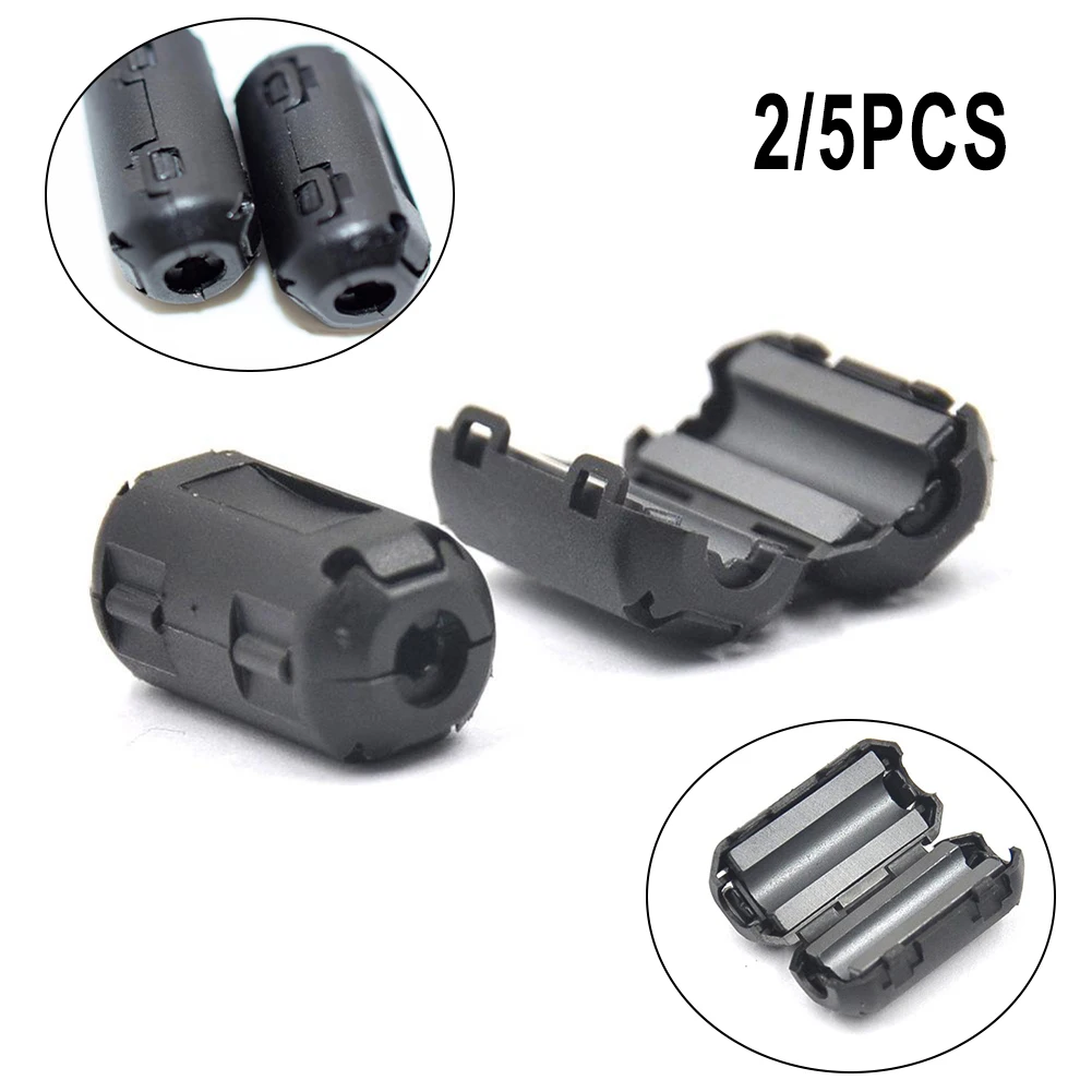 5mm Ferrite Core Noise Suppressor Filter Rings Effective RFI Cable Clips for USB Powerline Coaxial and Audio Connections