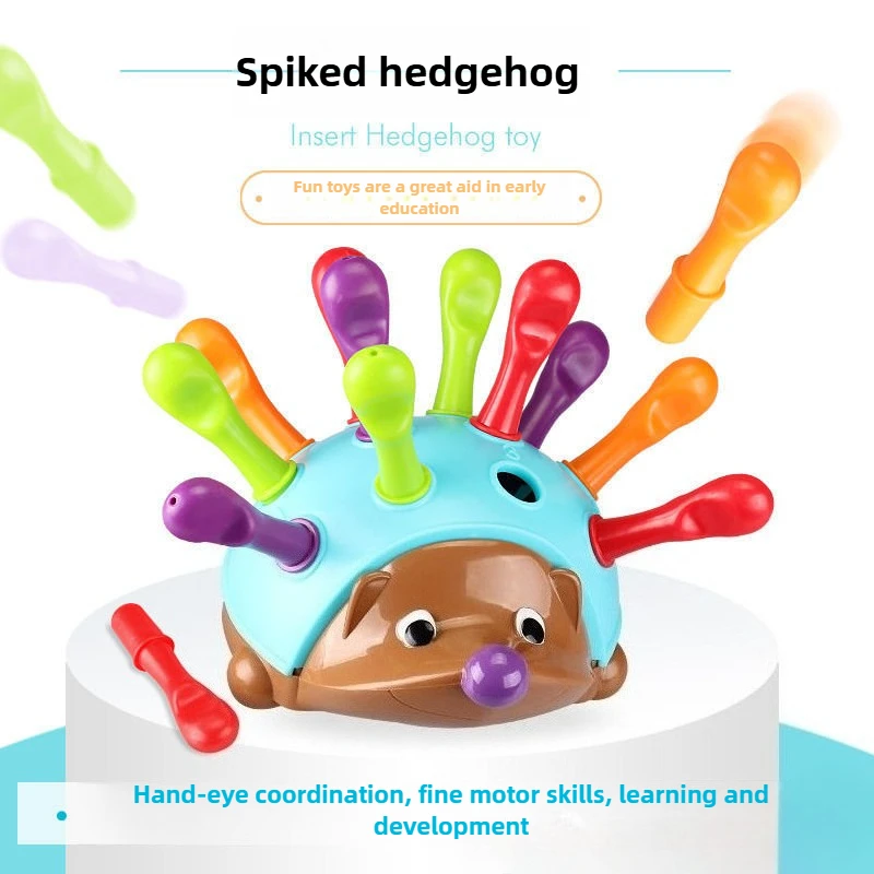 

Early Education Hedgehog Training Toy Focuses on Children's Fine Motor Development Hand-Eye Coordination Training Insertion Toy