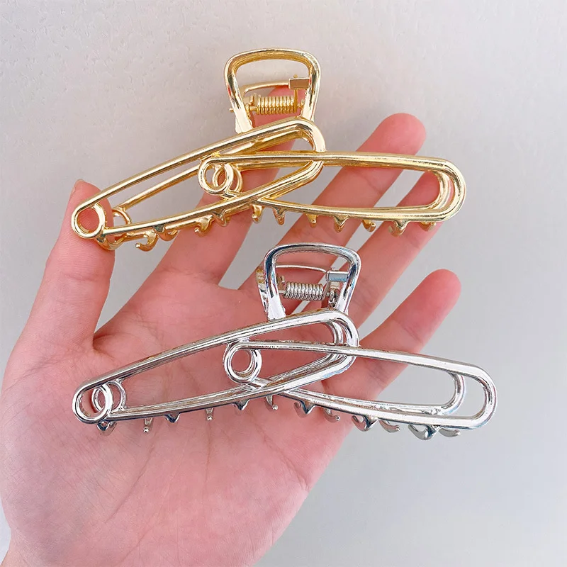 New Women Personality Elegant Hollow Geometric Metal Hair Claw Pin Vintage Hair Clip Headband Hairpin Hair Crab Hair Accessories