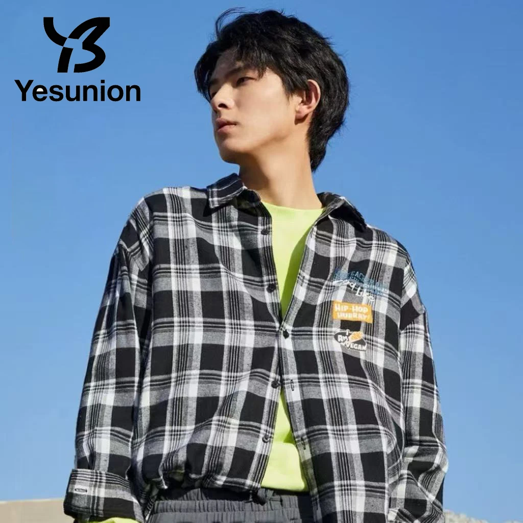 

Винтажная клетчатая рубашка в американском стиле для мужчин и женщин, элитная повседневная куртка свободного покроя с длинными рукавами, спортивный туризм на открытом воздухе