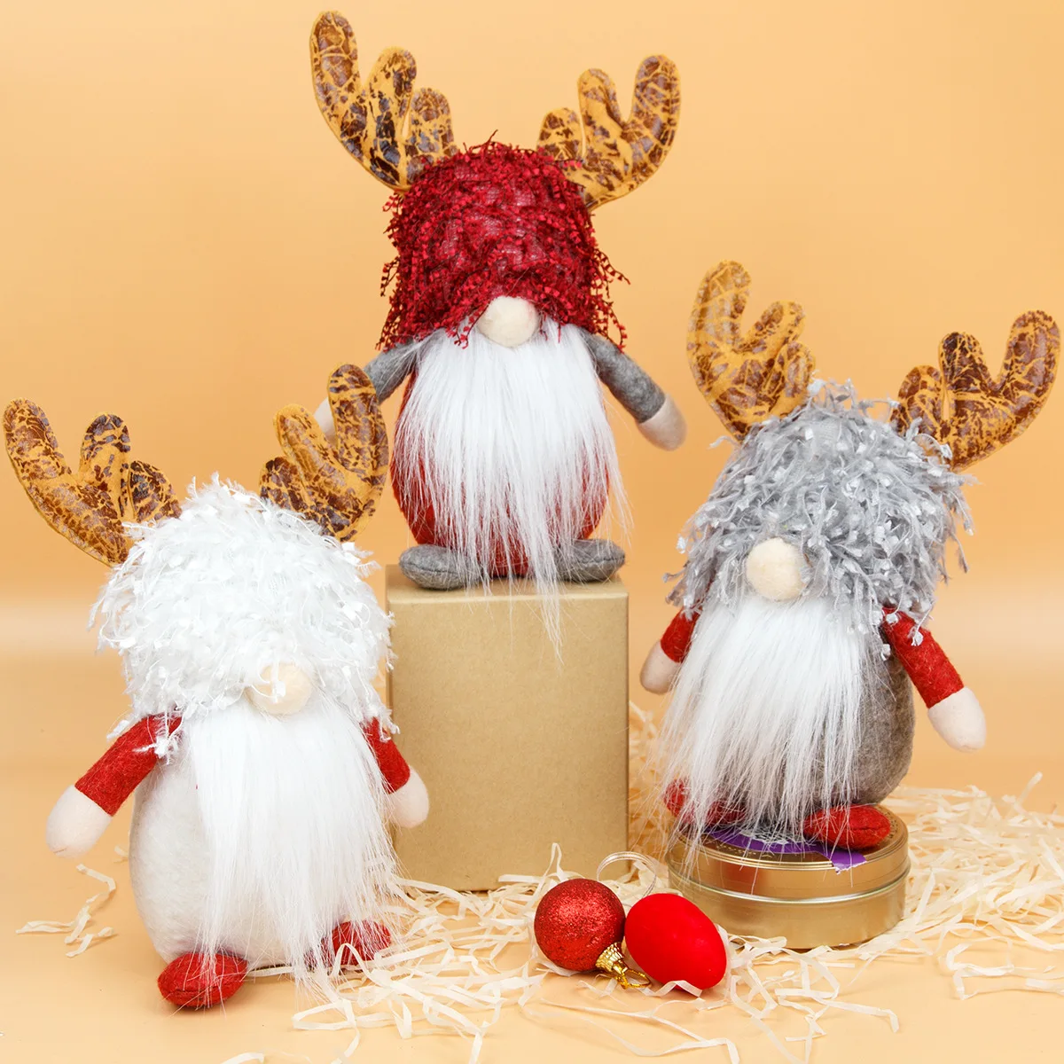 Gnomes Decorations for Home Handmade Valentine Gnomes Plush Doll Christmas Gnomes Farmhouse Kitchen Shelf Tiered Tray Decor