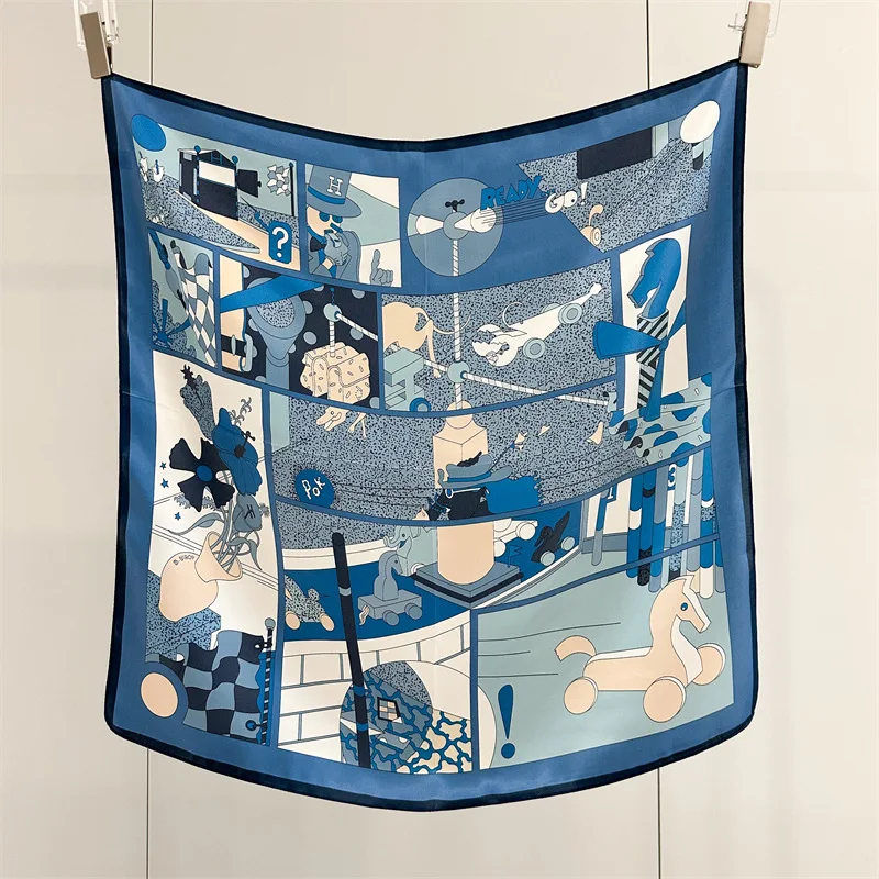 

Mulberry Silk Scarf Women Soft Shawls Luxury Foulards Femme Head Neck Bag Bandana Belt Accessories Gift