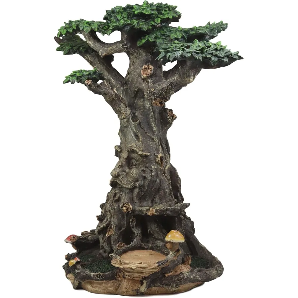 Fiaba giardino fantasia orecchio naso gola groman Spirit Tree House Display Mini fata statua decorazione fai da te creatività