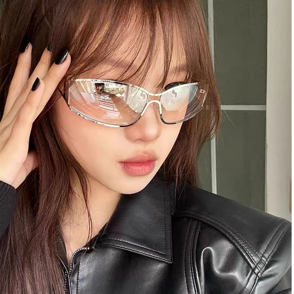New Punk Goggle Women Sunglasses Men Y2K Sports Designer Driving Sun Glasses Vintage Shades Eyewear Female Rideing Eyeglasses image 4