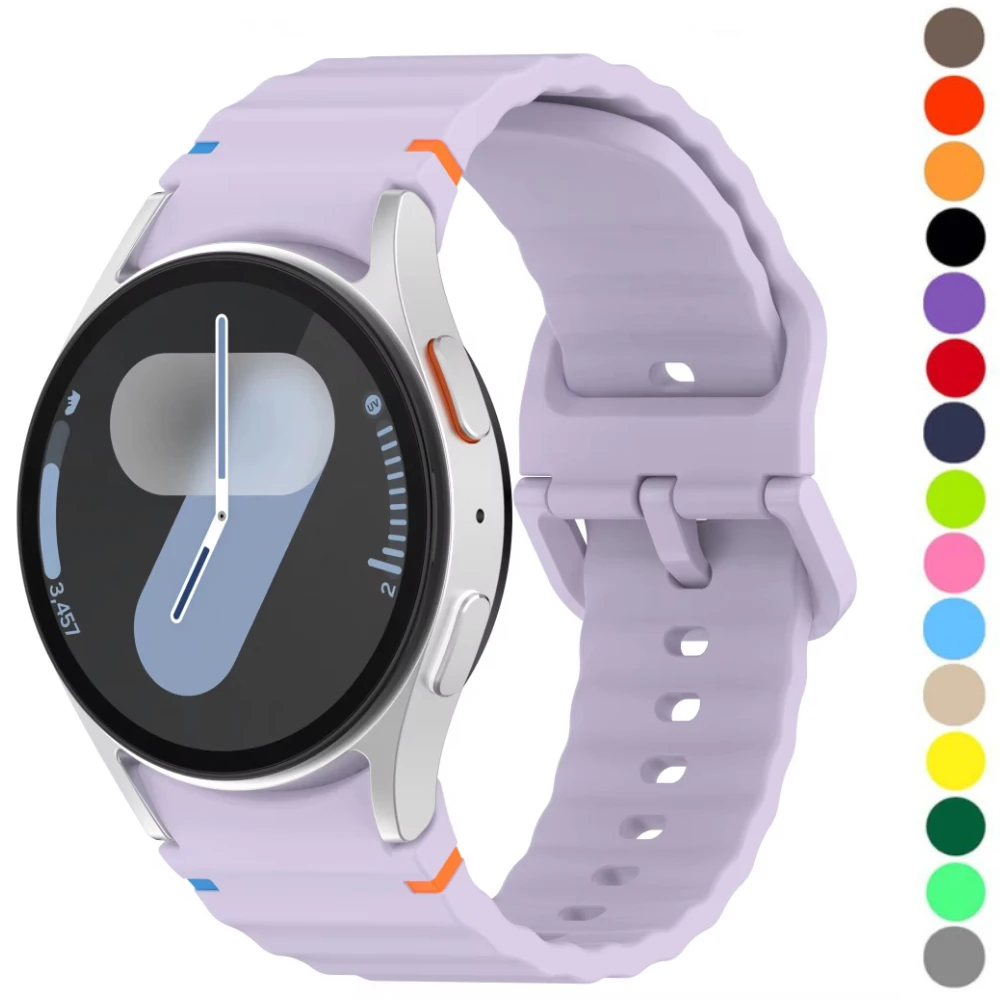Pasek silikonowy do Samsung Galaxy Watch 7/6/5/4 44mm 40mm 5 Pro Oficjalna bransoletka Wave Galaxy Watch FE/6 Classic 47mm 43mm Band