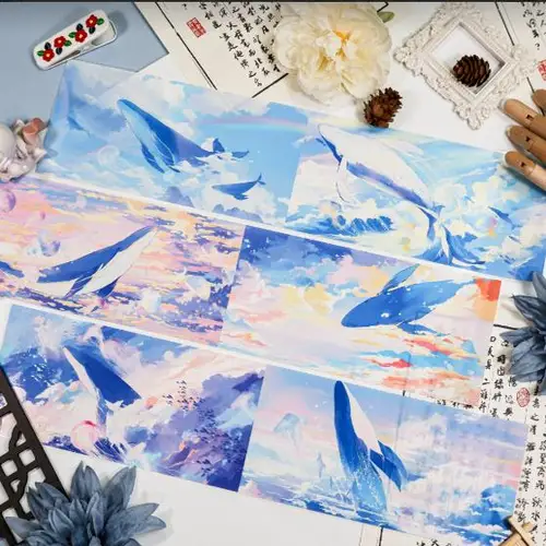 Imagen 2 del producto Octubre Nueva cinta Washi para mascotas con paisaje de Collage de bosques y caminos de bosque de montaña