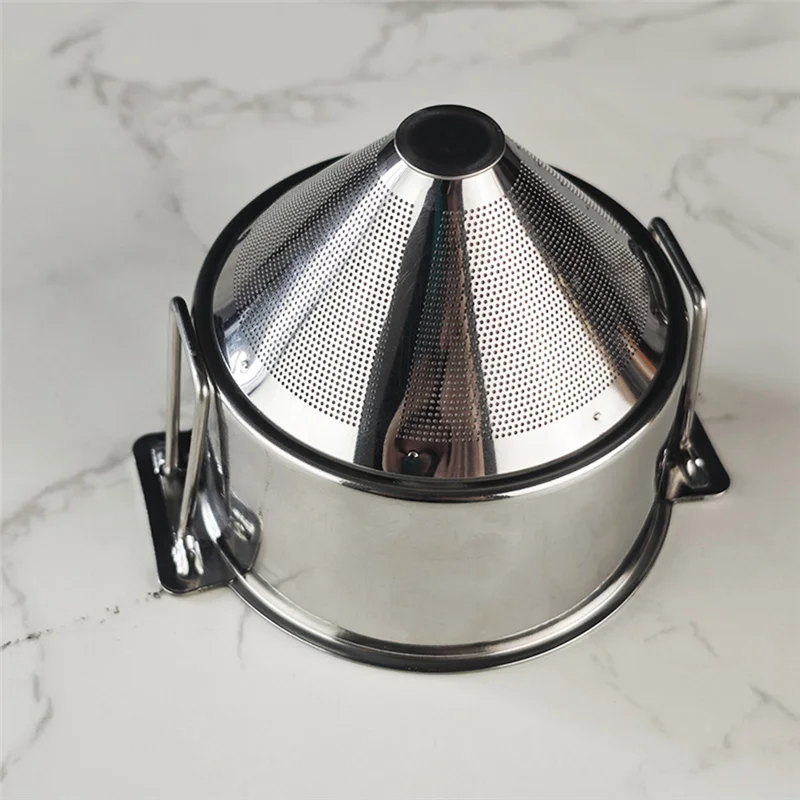A98G-Stainless Steel Coffee Filter Double-Layer Foldable Hand-Poured Drip Coffee Filter Reusable Coffee Filter Dripper