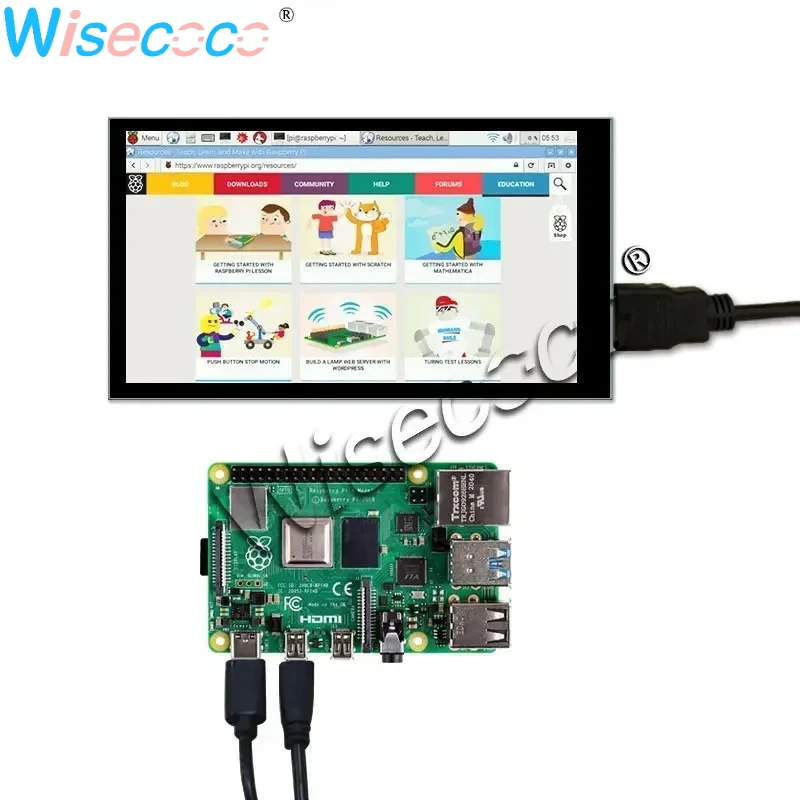 

Portable LCD Monitor Power Bank Battery 5000mAh 6 Inch IPS QHD 2K Screen High Brightness For Raspberry PI Desktop PC Laptop Wise