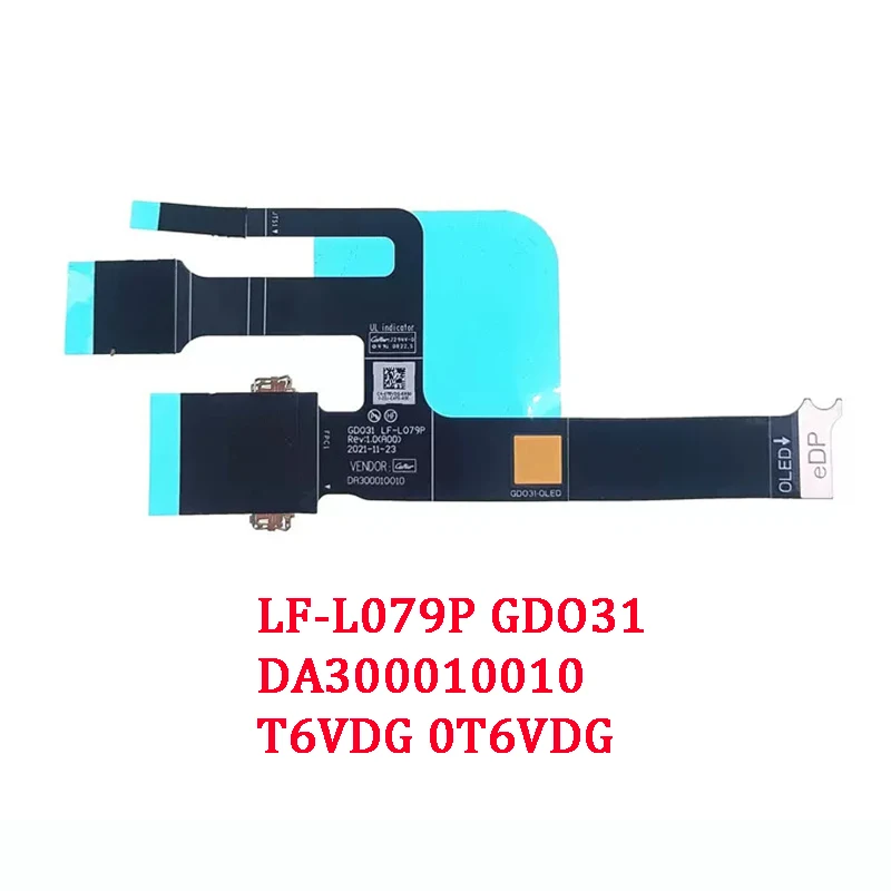 Imagem -05 - Cabo Original do Portátil Lcd Oled Fpc Dell Xps 13 Xps Além Disso 9320 2023 Gdo31 Lf-l075p Da30001ng10 09yx7t Lf-l079p 0t6vdg Novo