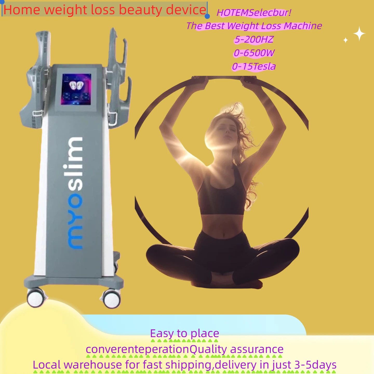 

Профессиональная радиочастотная машина 6500 Вт EMS для тонкой стимуляции мышц тела MYOslim PRO Ultra Sculpt для похудения