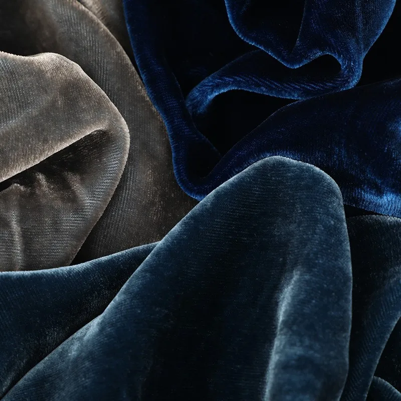 

180G Qiaorong velvet fabric plain silk light luxury women's cheongsam