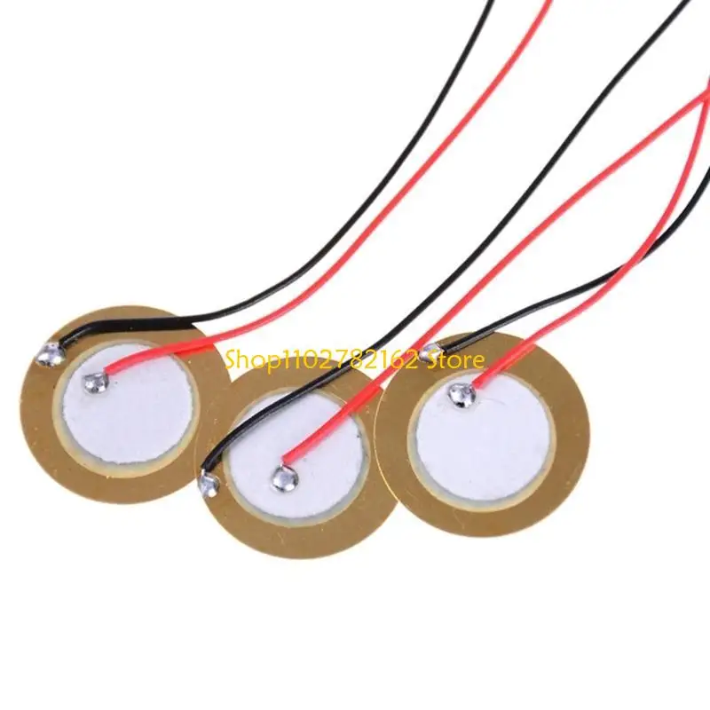 547B 15Pcs Contact Microphone Triggers Transducer Prewired, Piezo Disc