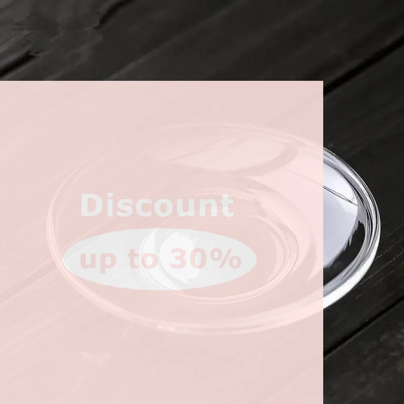 [Heat Resistant Food Grade Glass Wax Catcher Tray Transparent Candle Drip Protector for Multi-scene Use 1Pcs]