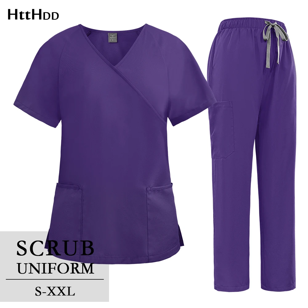 Scrubs Uniform Woman Medical Hospital Scrubs Uniforms Sets Wholesale Beauty Spa Nursing Articles Pharmacy Clinic Nurse Work Wear