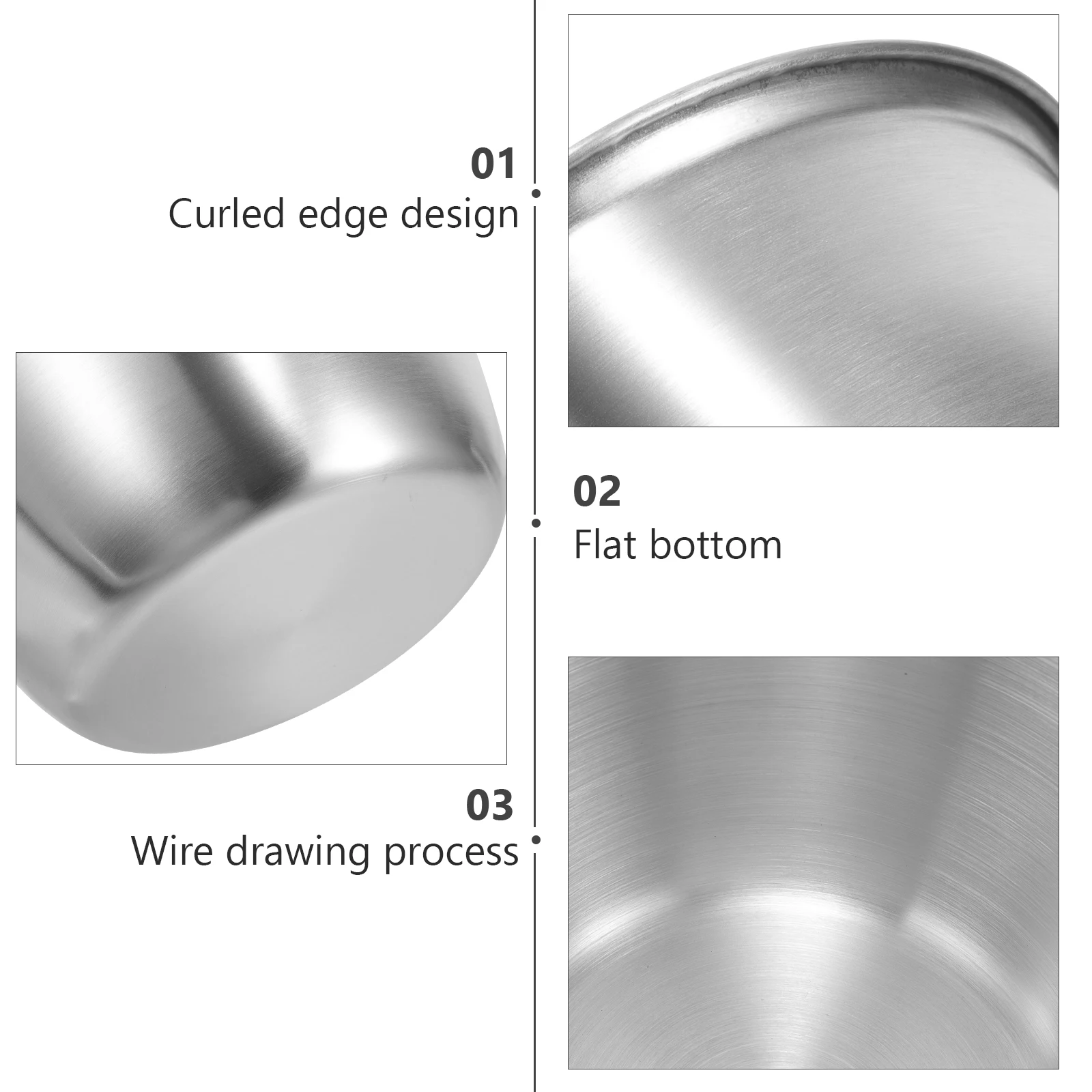 

Cooking Bowl Stainless Steel Cereal Bowls Salad Containers Mixing Serving Food Pot