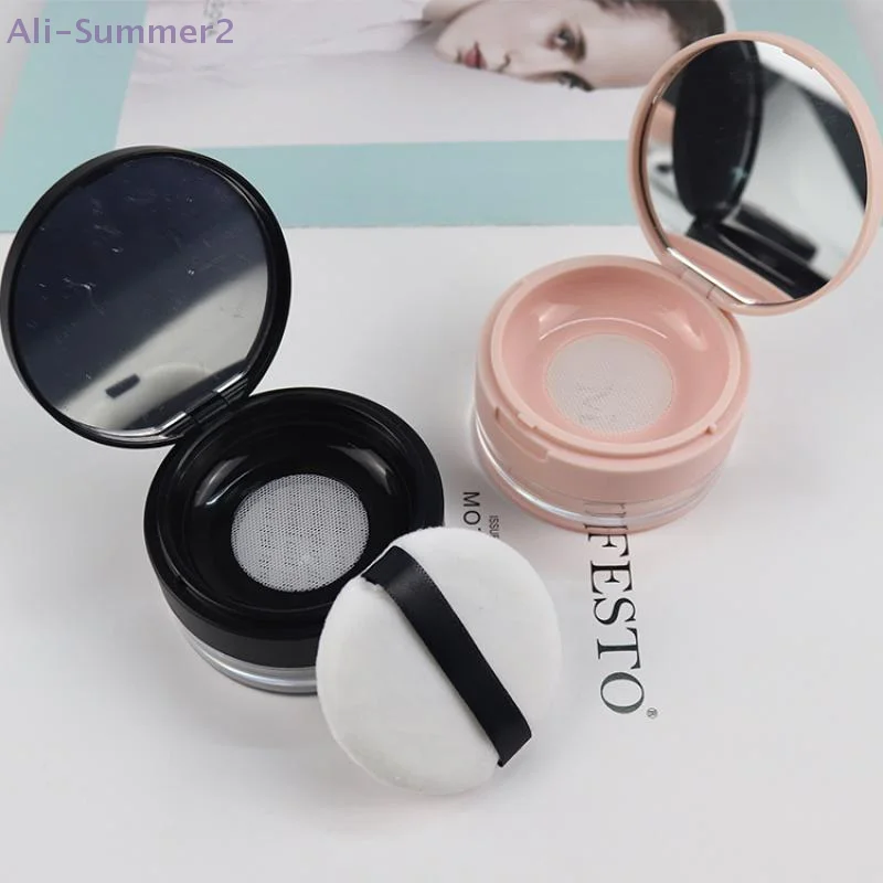 Empty Air Cushion Puff Box With Powder Puff Mirror Big Or Small Elastic Mesh Portable Makeup Case Container For Loose Powder