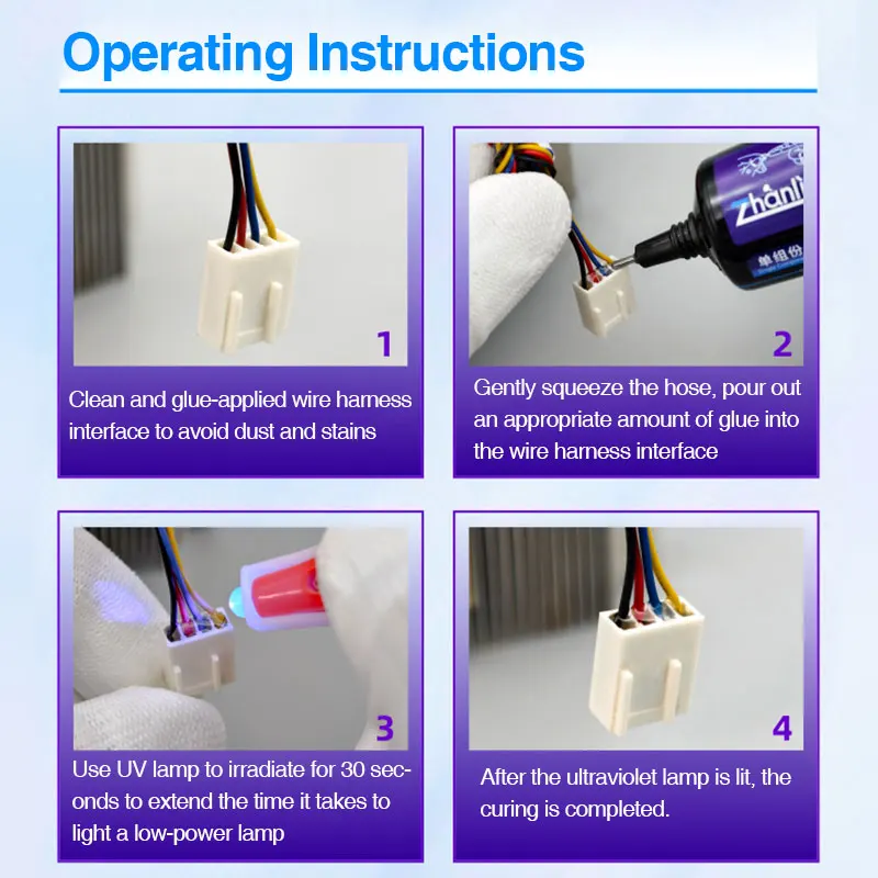 Colla UV Cablaggio Fissaggio SCOOO 50ML Ago Design Circuito Terminale Scheda Madre Filo Super Colla Per Componente Elettronico