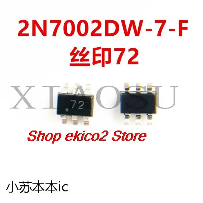 Original stock  2N7002DW-7-F K72 N SOT-363-6