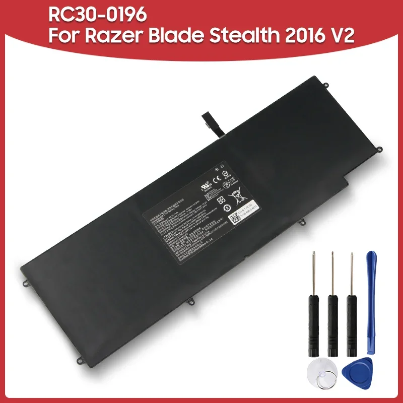 Replacement Battery 4640mAh RC30-0196 RZ09-0196/0168/0239 HAZEL For Razer Blade Stealth 2016 V2 i7-7500U 3ICP4/92/80