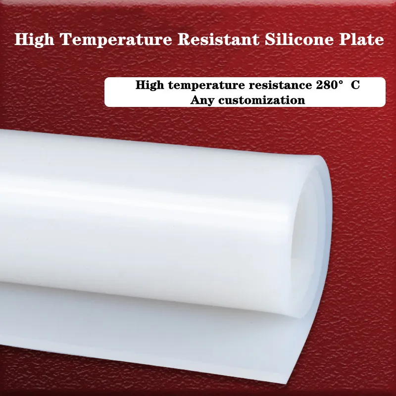 Silicone rubber sheet 500*500mm Clear Translucent Plate Mat High Temperature Resistance 100%  Rubber Flat Gasket Pad