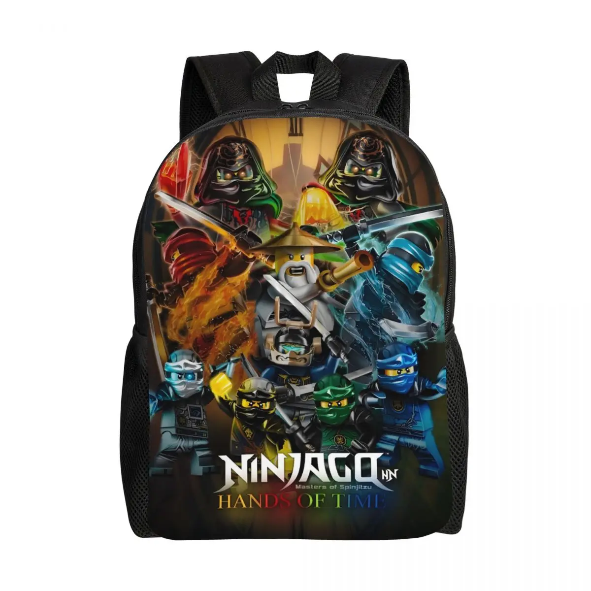 

Рюкзак Time N-Ninjagos World для мужчин и женщин, повседневная сумка для книг для колледжа, школьные сумки с героями мультфильмов, анимационные сумки