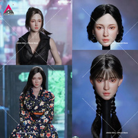 SUPER DUCK SDH042 1/6 Asian Beauty Head Sculpt Carving Model Fit 12'' TBL Female Suntan Action Figure Body