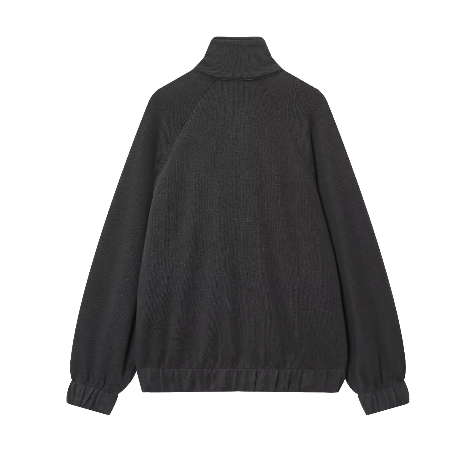 2025 autunno e inverno nuova felpa da donna con cerniera a maniche lunghe a collo alto allentata + pantaloni casual dritti