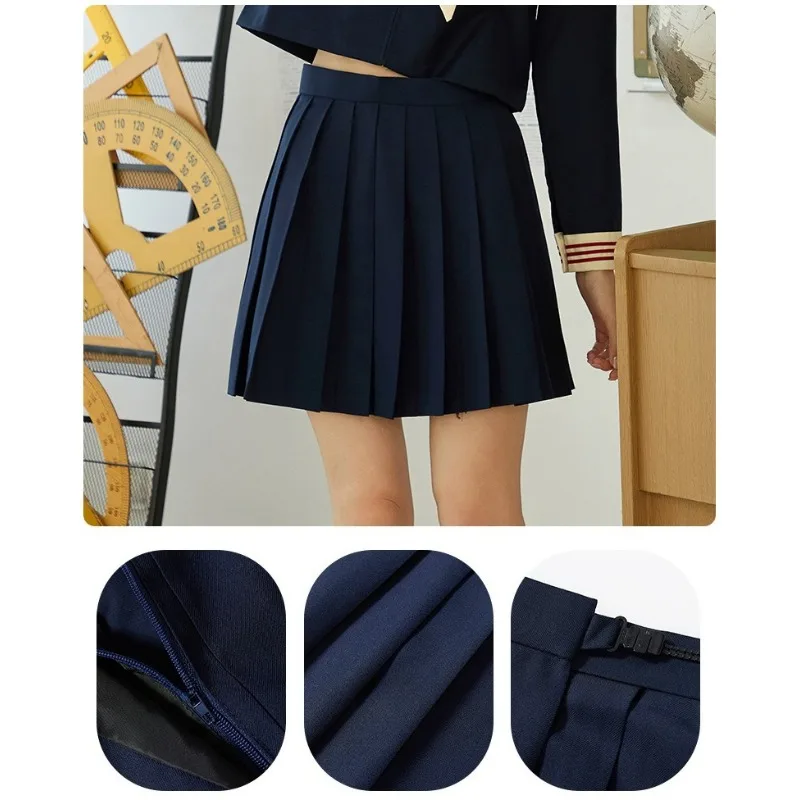 Nuovo stile base JK Uniforme scolastica Studente da donna Cosplay Abito da marinaio Blu cobalto Abbigliamento stile college coreano giapponese
