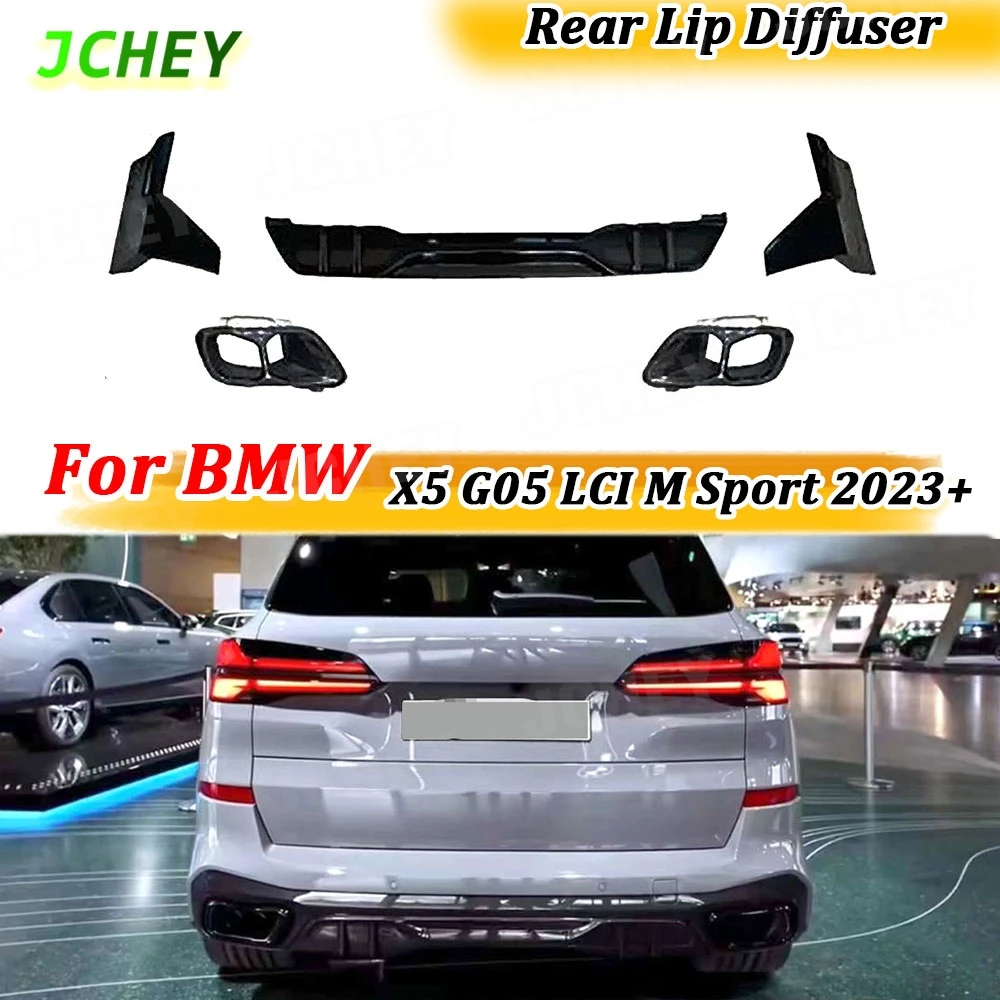 

JCHEY для BMW X5 G05 LCI M Sport 2023 + ABS задний бампер, диффузор, разветвители, насадки для выхлопных газов, комплекты кузова для автомобиля
