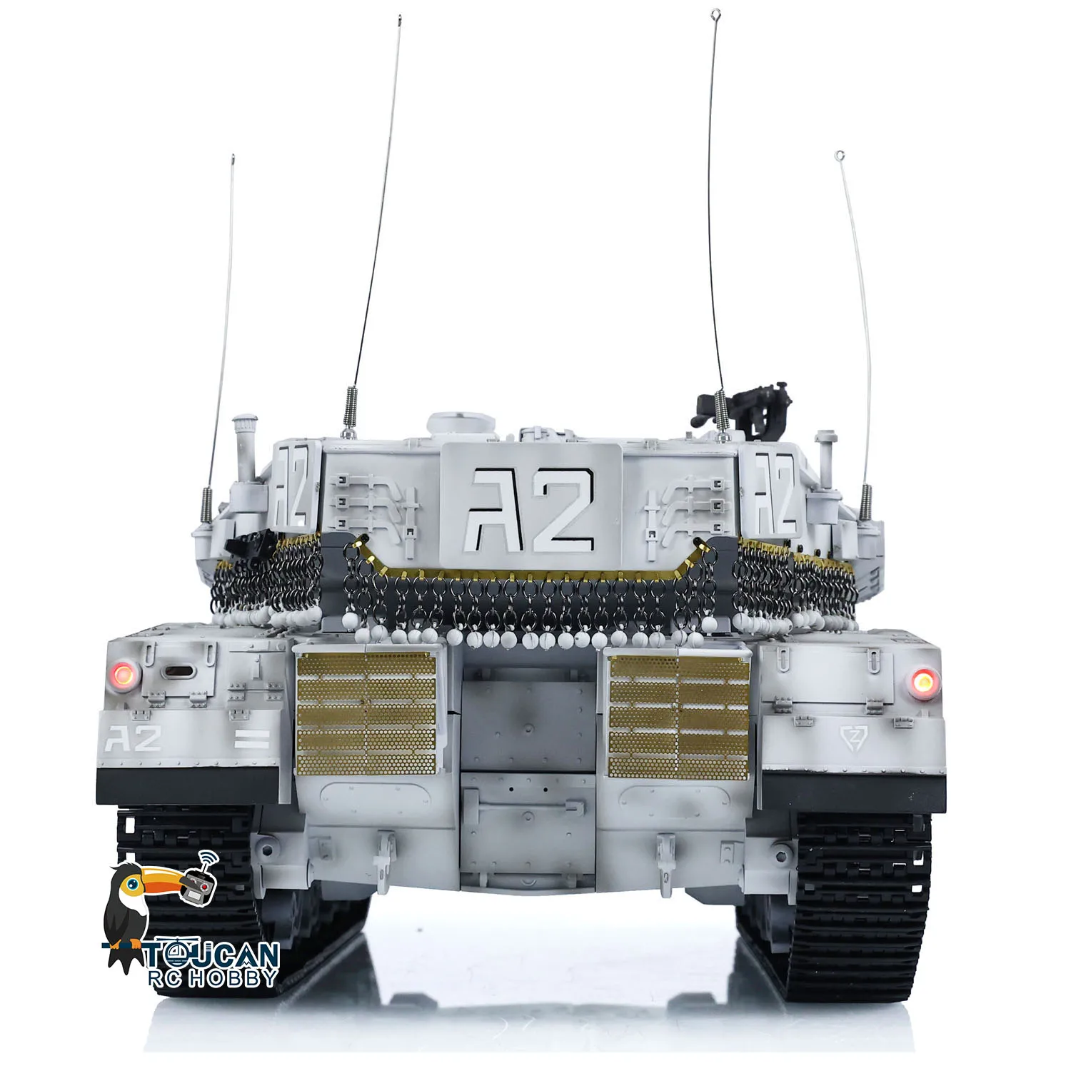 1/16 Heng Long Military RC Biały czołg Plastikowy IDF Merkava MK IV 3958 Wieża 360°° Obrotowy model pancernika odrzutowego TH23437