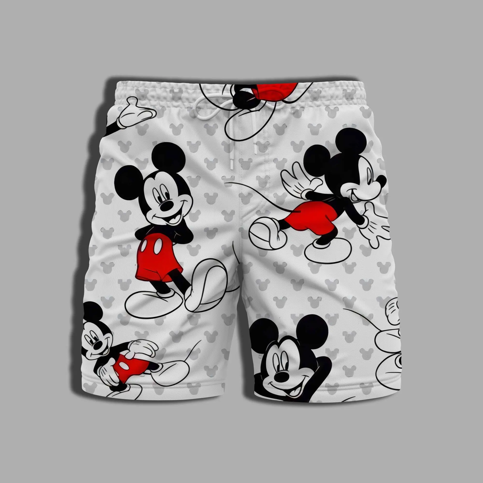 Calções masculinos para mulheres maiô inteiro calças de praia verão maiô homem minnie mouse impressão ginásio disney mickey roupas masculinas