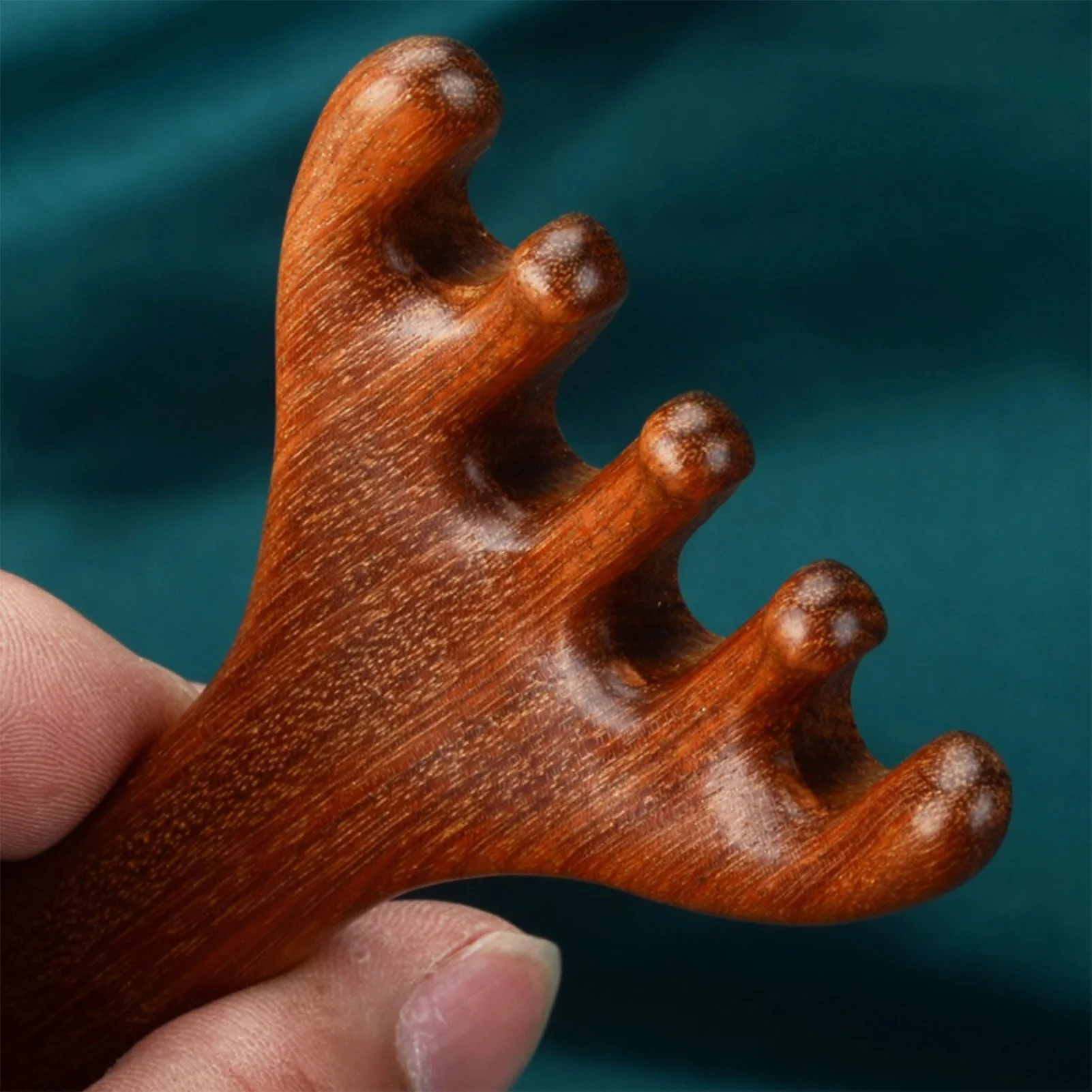 مشط تدليك العلاج الخشبي ذو أسنان واسعة، مشط شعر غوا شا، مشط تدليك فروة الرأس والوجه للرقبة والكتف والظهر واليد