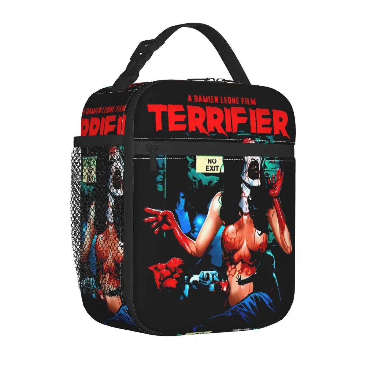 Terrifier 3 No Exit Clown 2024 Insulated Lunch Bags Thermal Bag  Meal Container Portable Tote Lunch Box Girl Boy Work Outdoor