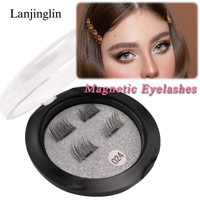 1 Pair Magnetic Eyelashes Natural Long Reusable False Lashes No Glue Magnetic Fake Eye lashes Makeup Tools Faux Cils maquillaje