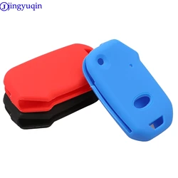 jingyuqin For Kia Sportage Ceed Sorento Cerato Forte Silicone Remote Key Case Fob Shell Cover 2018 2019 2020 Skin Holder Folding