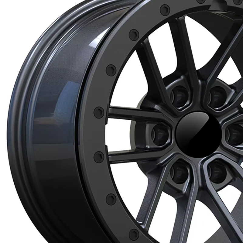 High Quality T6061-T6 Forged Alloy 4x4 Off-road 17x8 Inch Deep Dish Custom Beadlock Car Wheels Rims 6x139.