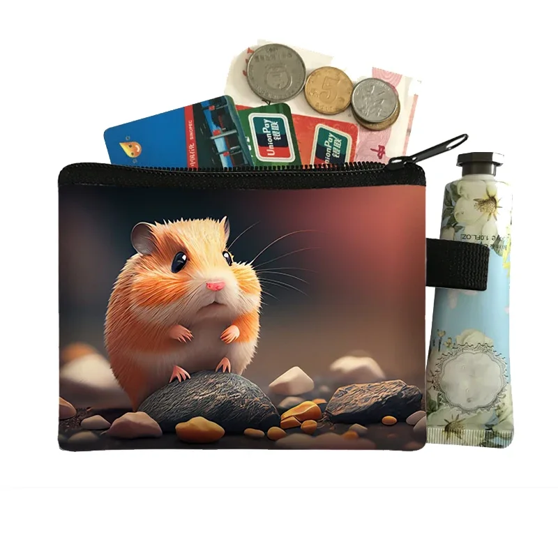 Just A Girl Who Loves Guinea Pigs Print Coin Purse Cute Pet Hamster Women Wallets Mini Handbag ID Credit Card Money Holder Bags