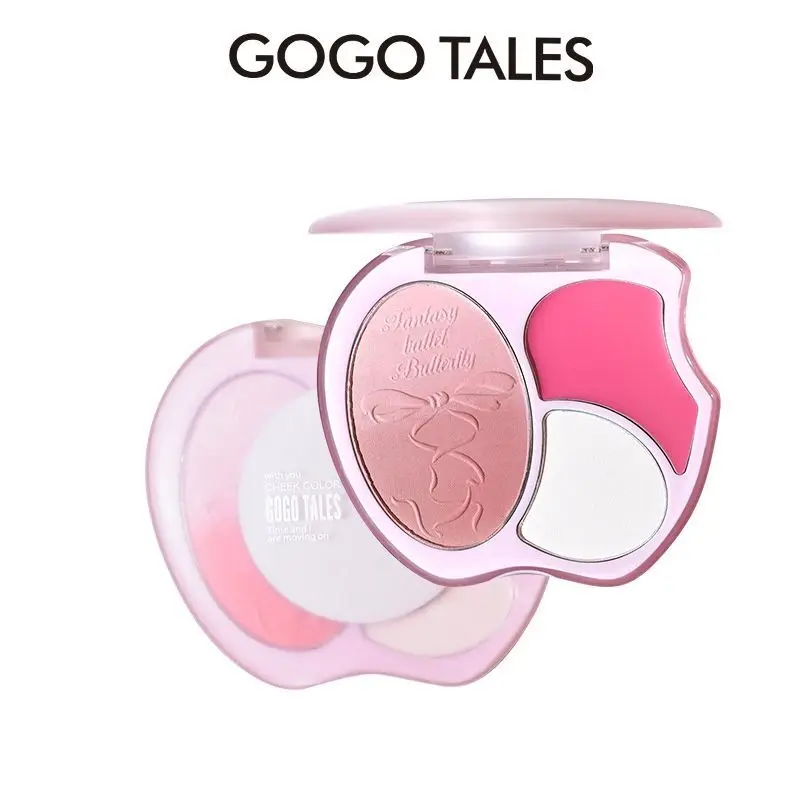 TALES Gogo Dance Slightly Drunk Blusher High Gloss Powder Natural Blush Expansion Color for Makeup