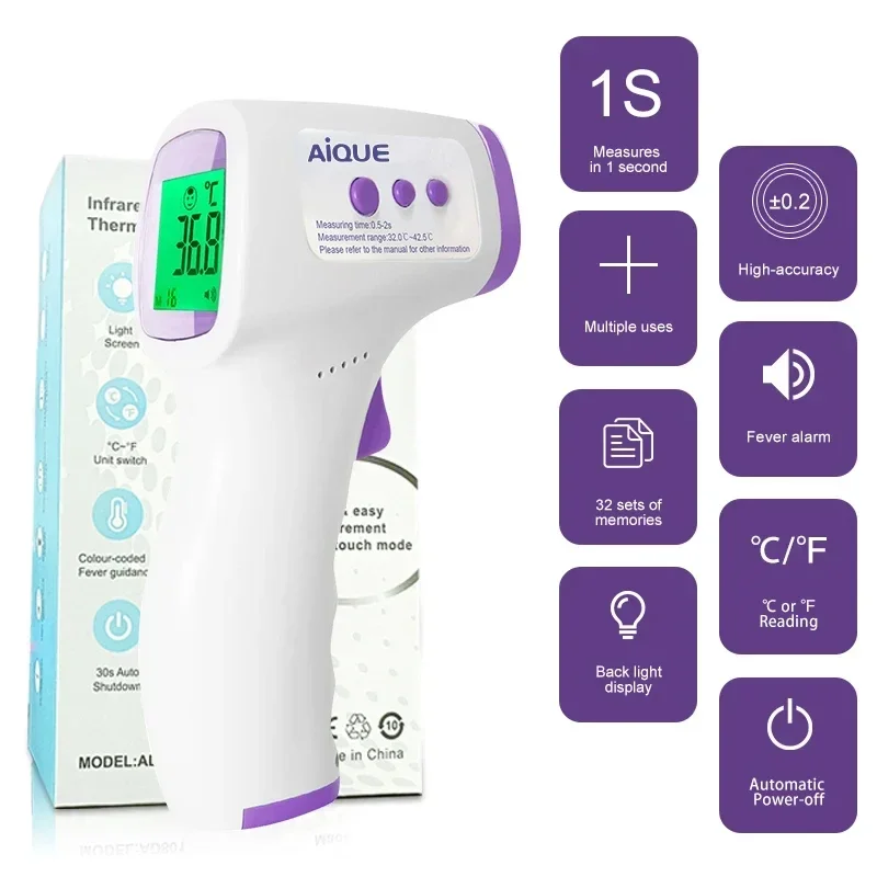 Baby Digital Thermometer Infrared Medical LCD Body Measurement Forehead Ear Non-Contact Adult Fever IR Children Termometro