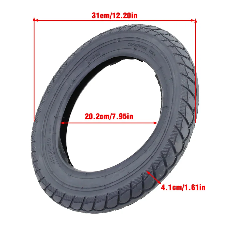 High quality upgraded electric wheelchair 310x50-210 with thickened inner and outer tires and inflatable tire accessories