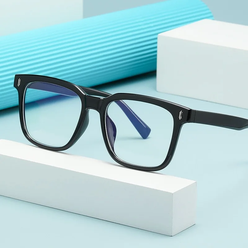

​​2025 Acetate Square Frame Blue Light Filter Glasses Unisex, Retro No Makeup Look Slimming for Reading & Work Anti-Eye Strain​​