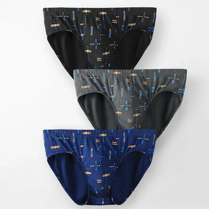 

3PCS Men's pure cotton underwear, sport briefs, oversized four-corner shorts, comfortable and breathable underpants