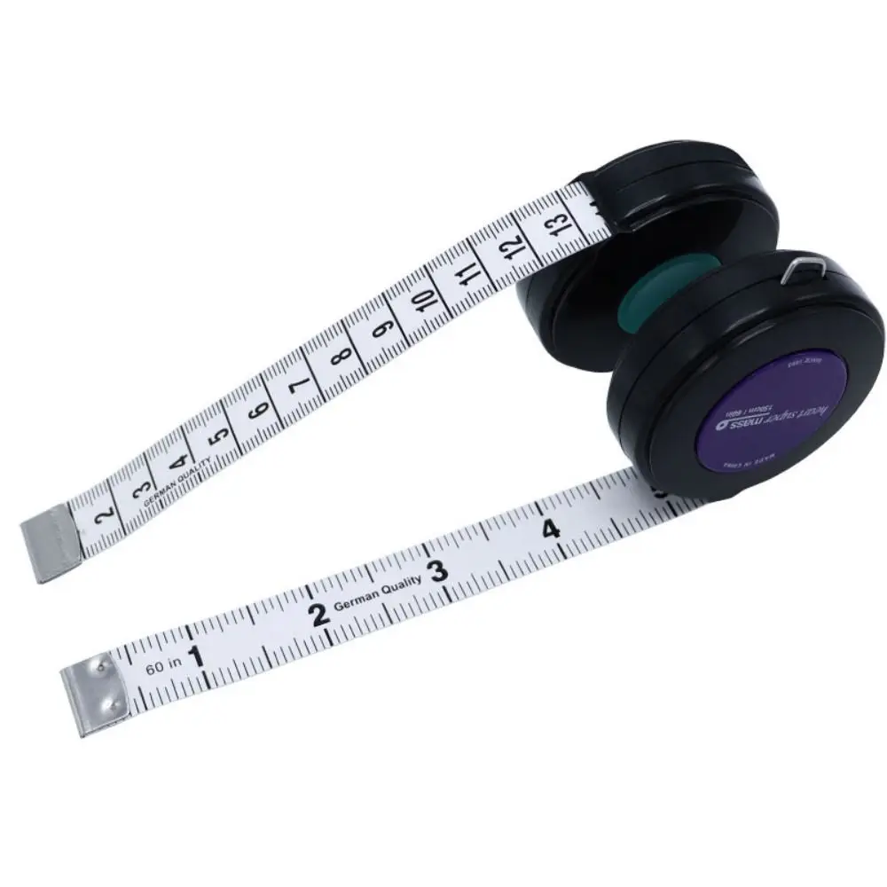 Centimeter Inch 1.5m Tape Measure Double Scale Plastic Keychain Tape Measur Retractable Tailor Craft Soft Cloth Ruler Key Ring