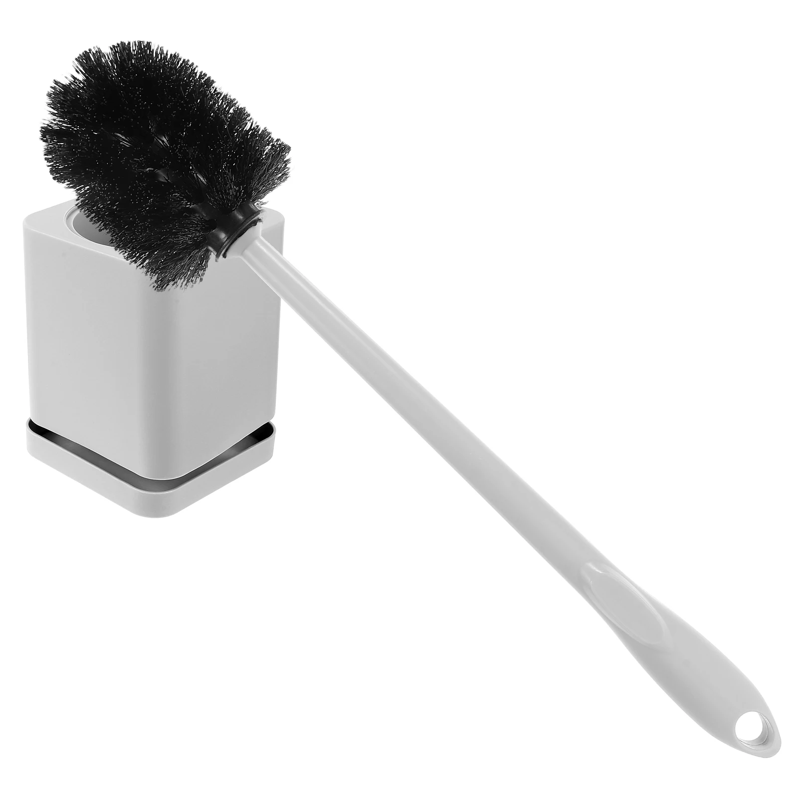 

Long Handle Toilet Brush With Base Toilet Urinal Brush Home Bathroom Hotel Cleaning Accessories for Home Bathroom (White)