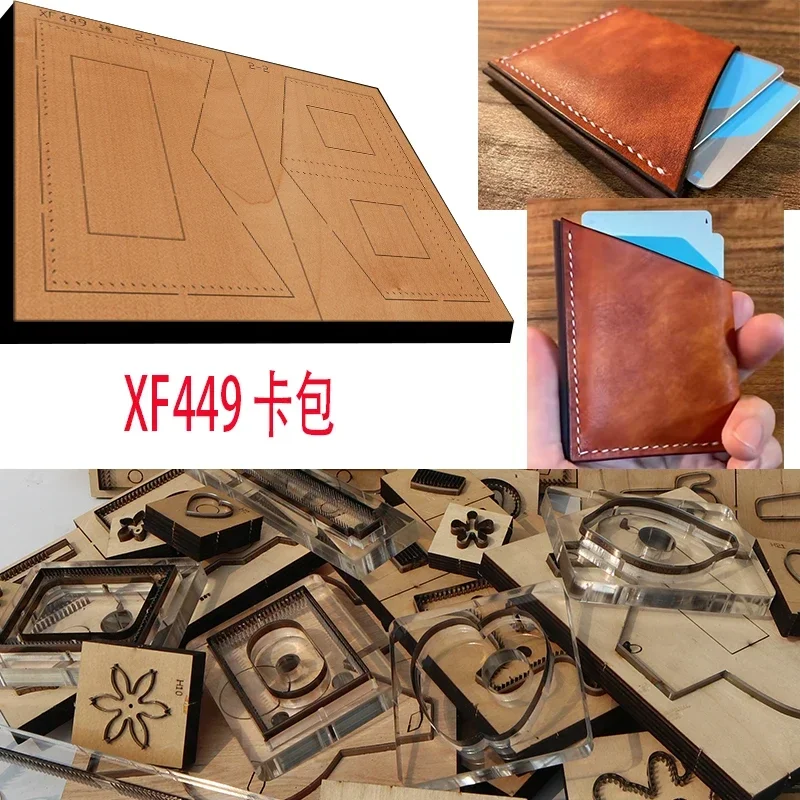 

Leather Craft Punch Hand Tool Cut Knife Mould XF449 New Japan Steel Blade Wooden Die card bag leather craft tools