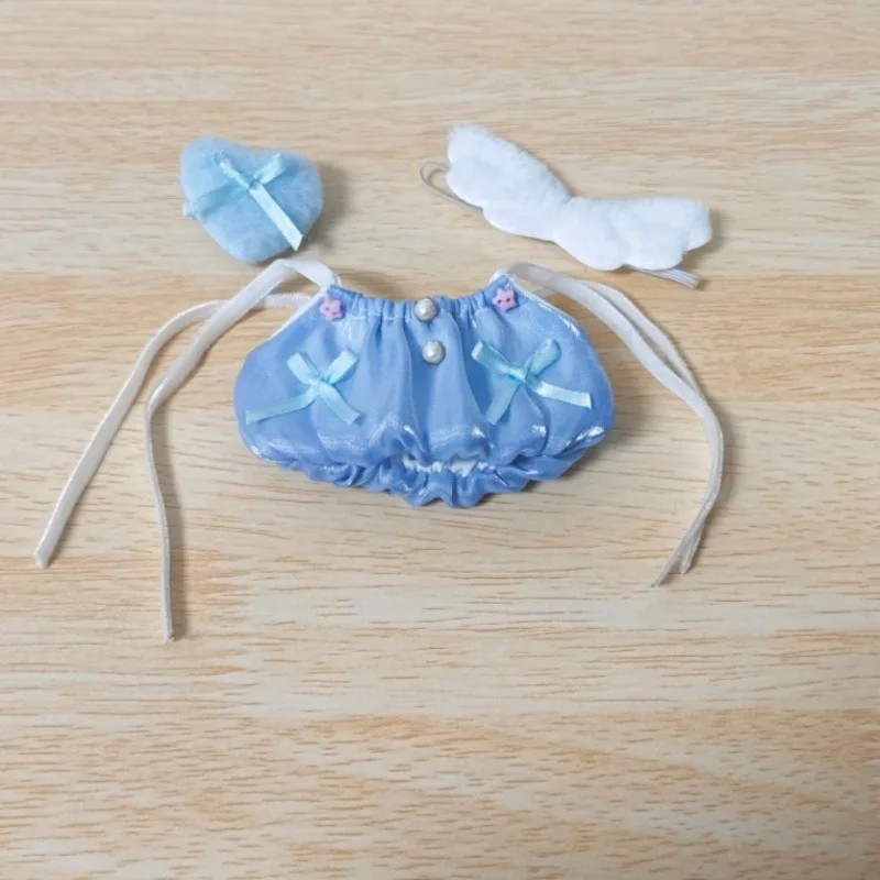 Adecuado para muñeca de algodón de 10cm, conjunto de falda con linterna de Ángel, accesorios de vestido de muñeca usable para cuerpo gordo