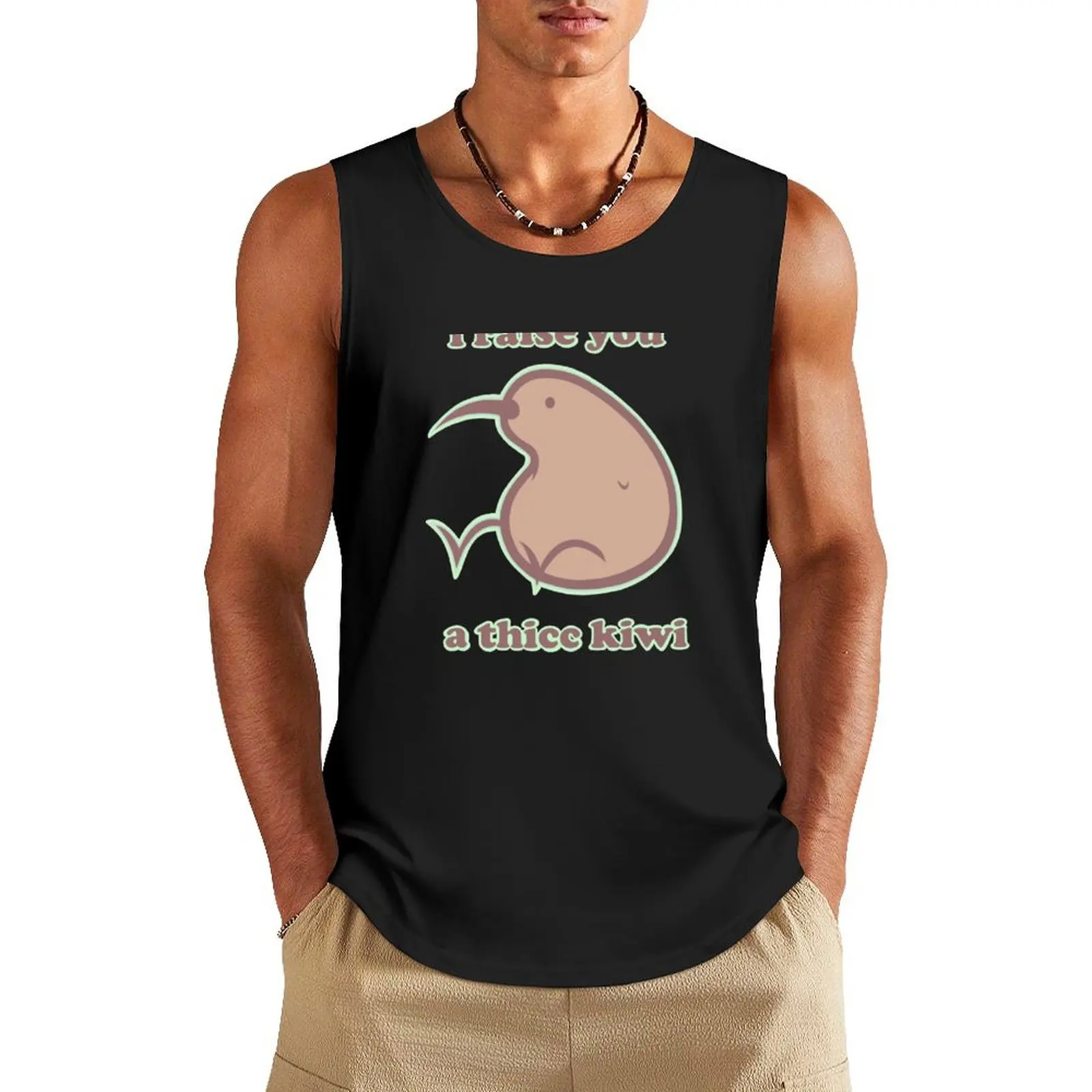 Thicc Kiwi Tank Top Men's fitness t-shirt t-shirt for man