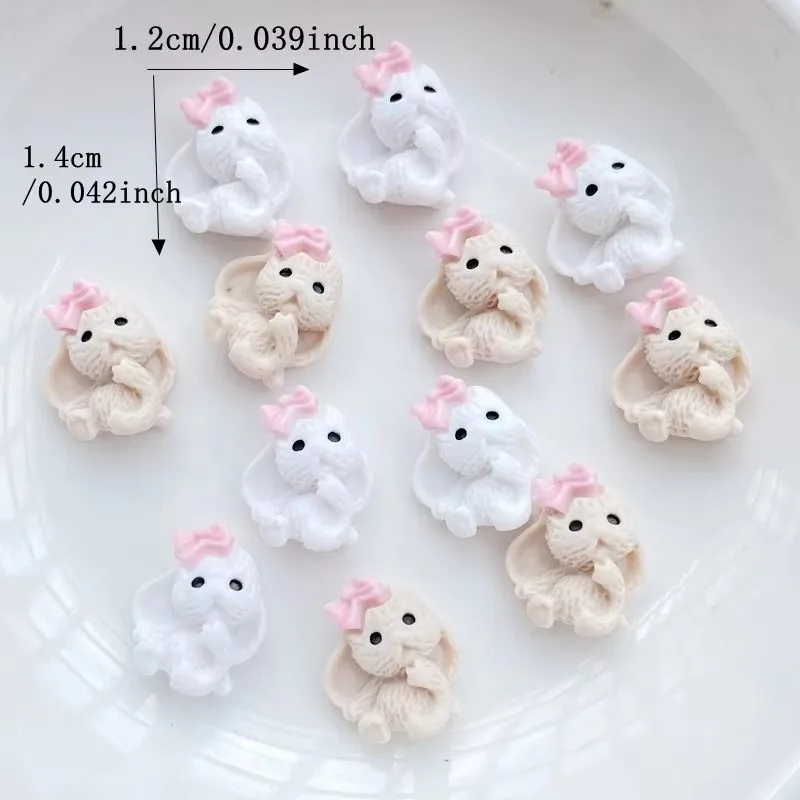 20Pcs Mixed Nail Art Resin Cartoon Dog Series Charms Rhinestones DIY Craft For Nail 3D Decorations Jewelry