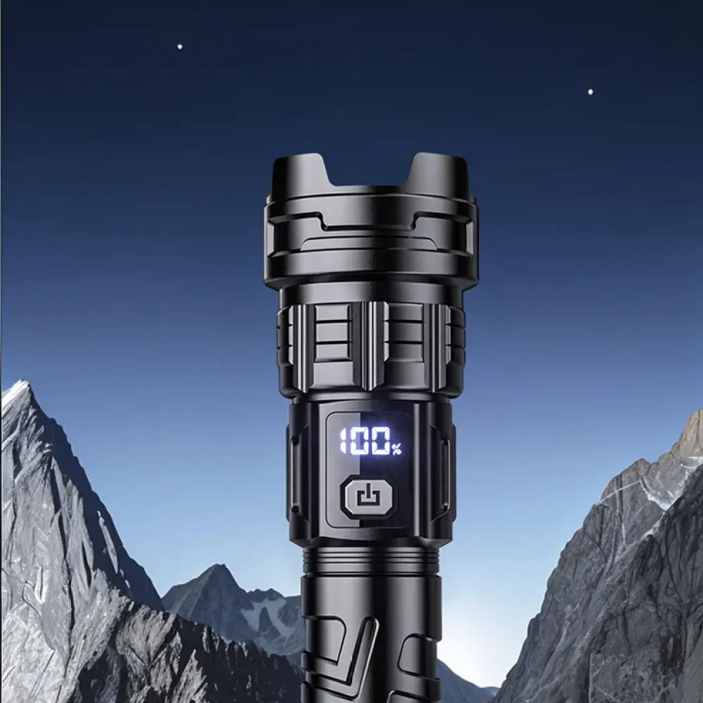 Adjustable Zoom LED Torch Rechargeable Flashlight Portable Light For Outdoor Camping Hiking Emergency Patrol Security Use