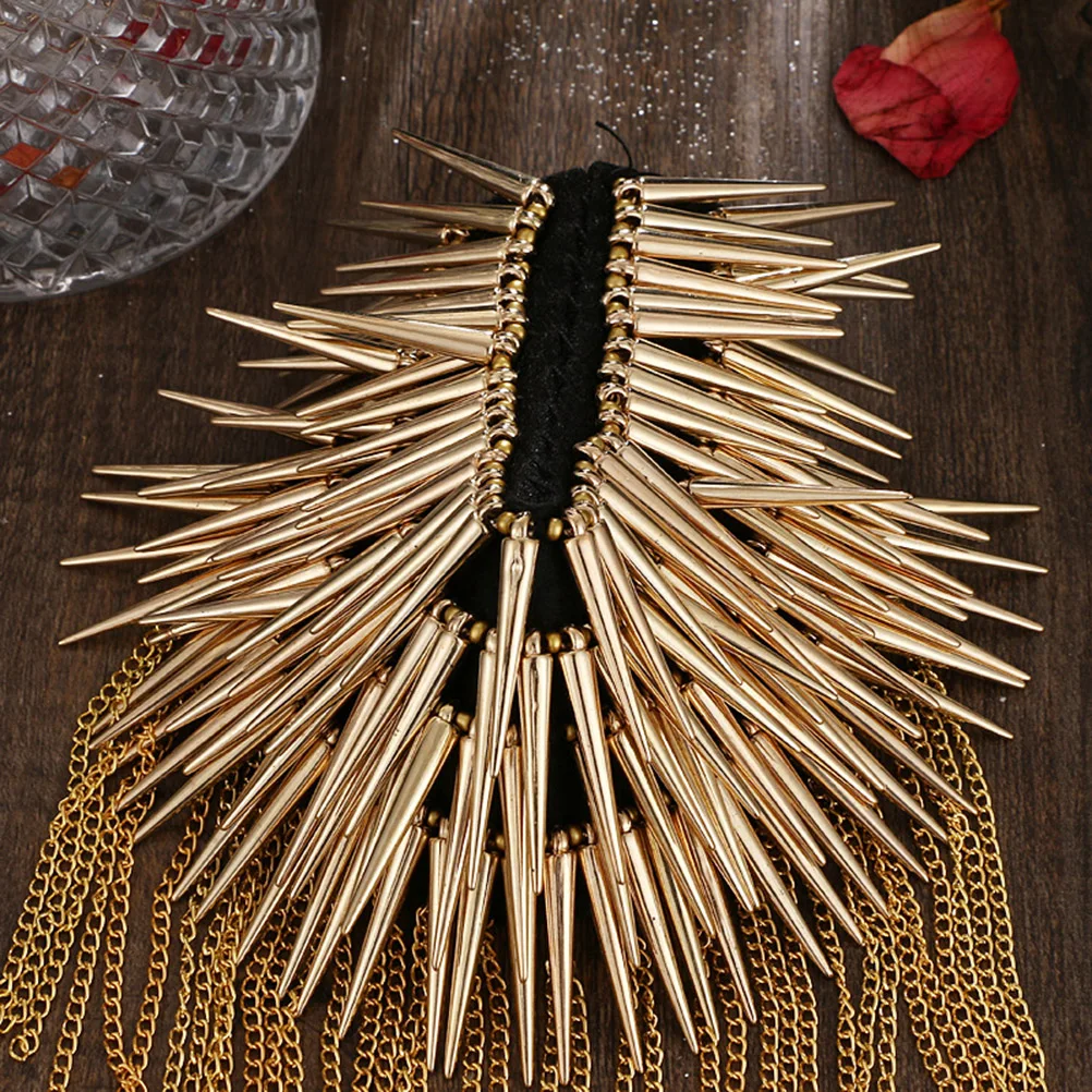 

Detachable Tassel Rivet Epaulets Epaulettes Pads Badge Fashion Chic Man Durable Simple Design Wearable Gift Friends Families